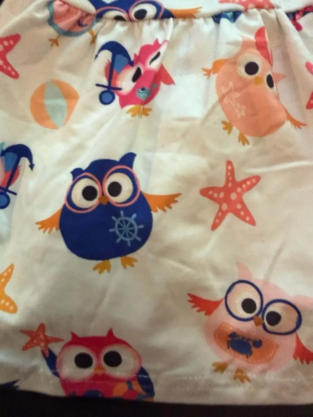 Pete + Lucy Owl and Starfish Print Tunic Top and Ruffle Leggings Set